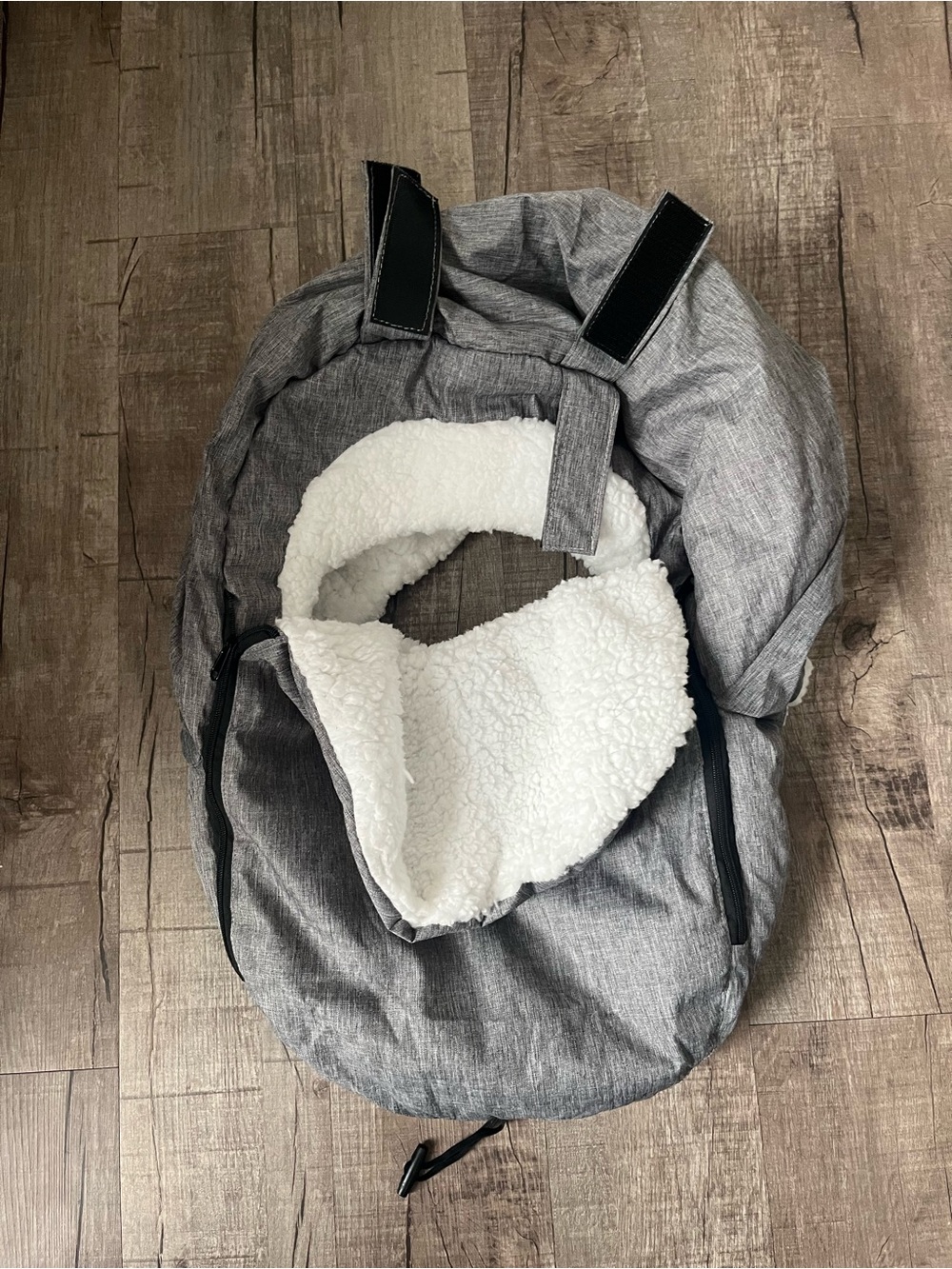 Gray Kids Cozy Sherpa-Lined Infant Carry Bag